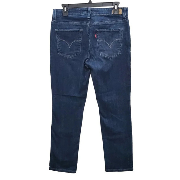 Levi's Original Women's‎ Dark Wash Stretch Denim Mid Rise Skinny Jeans Size 10 - Picture 3 of 3